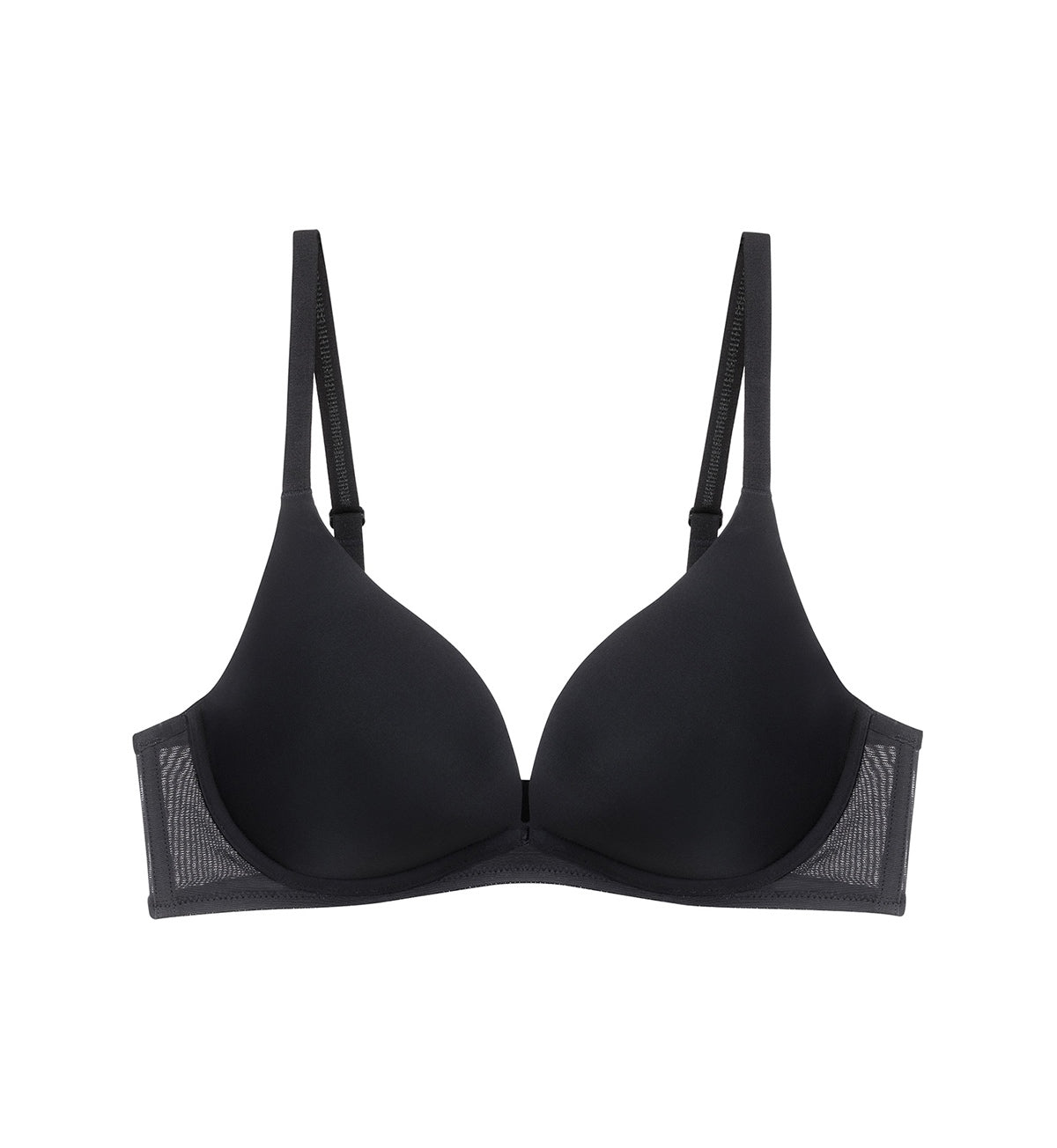 Invisible Inside-Out Non-Wired Push Up Deep V Bra in Black