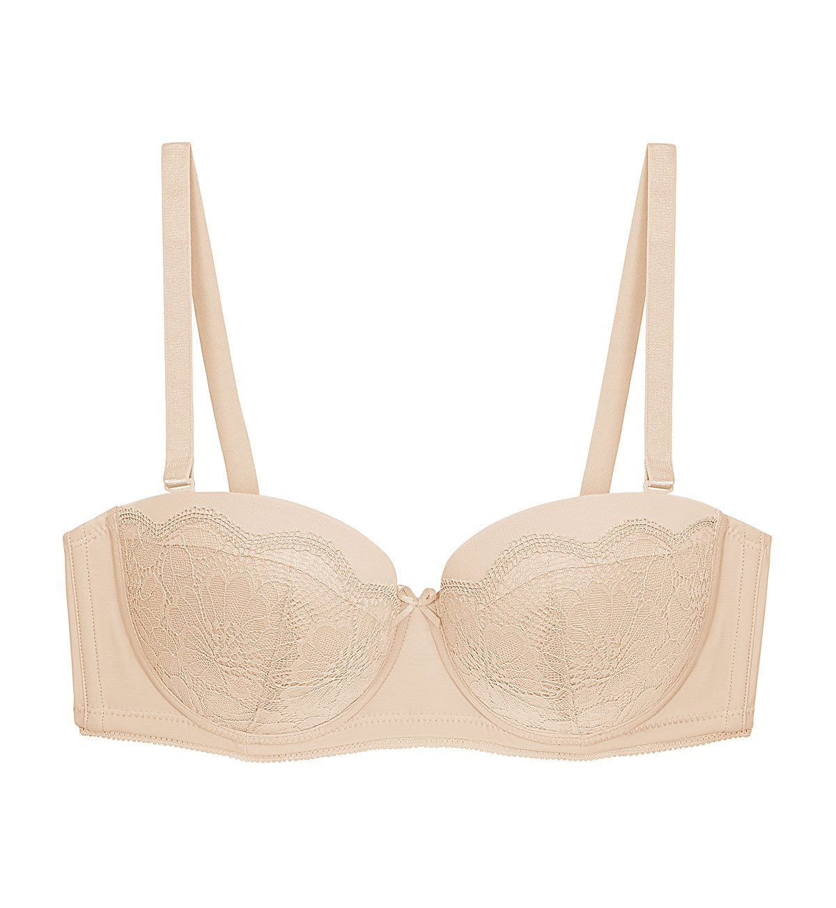 Style Dorothy Wired Push Up Detachable Bra in Nude Beige