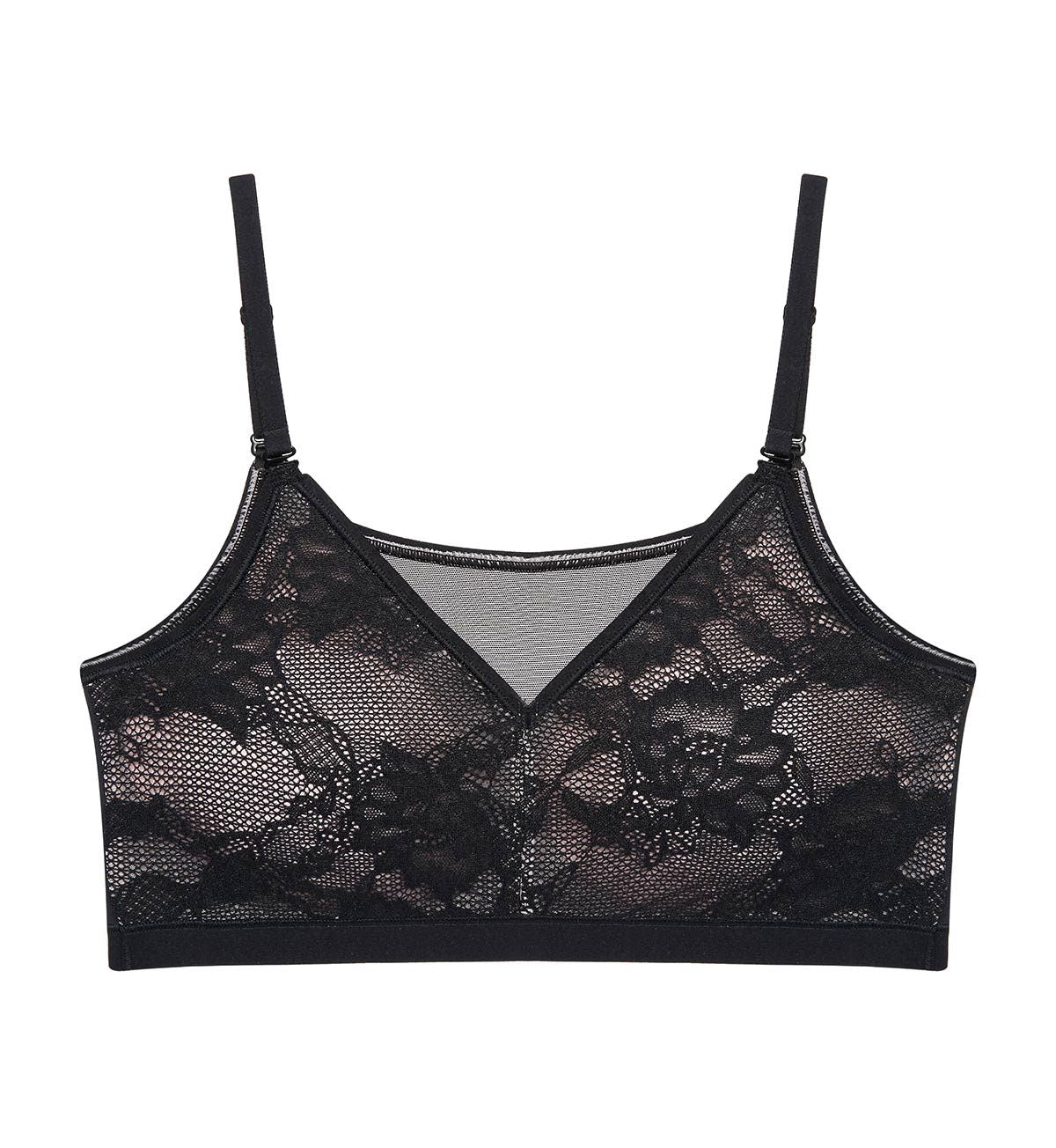 Black Seamless Padded Non-Wired Bralette