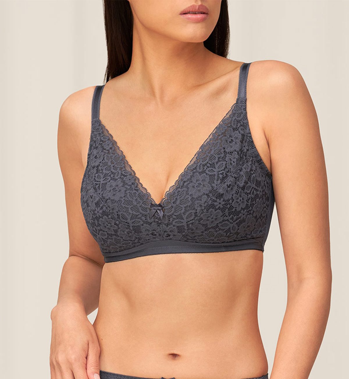 Simply Natural Beauty Non-Wired Padded Bra in Pebble Grey
